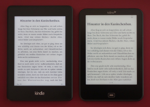 Amazon Kindle Paperwhite (links) und Tolino Vision 2 im Vergleich
