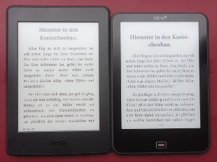 Kindle Paperwhite (links) und Tolino Vision 3 HD im Vergleich